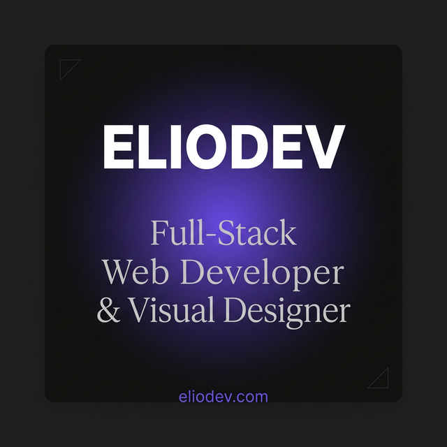 Elio Dev — Full-Stack Web Developer & Visual Designer